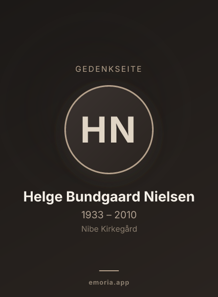 Gedenkportrait von Helge Bundgaard Nielsen