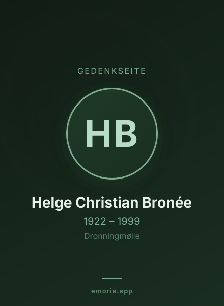Gedenkportrait von Helge Christian Bronée