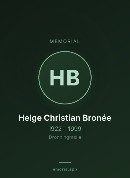 Memorial portrait of Helge Christian Bronée