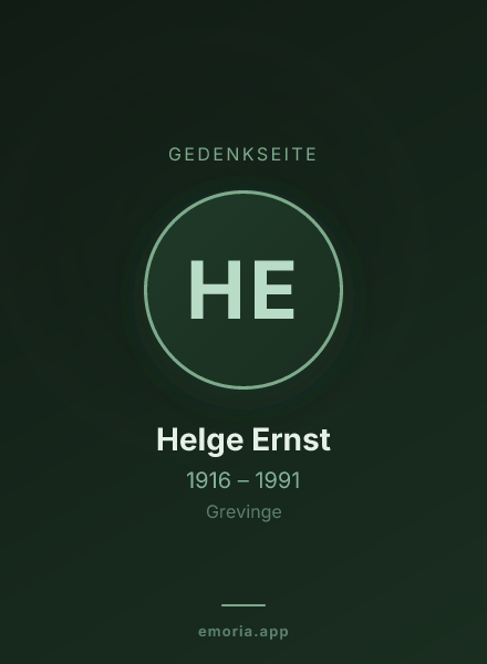Gedenkportrait von Helge Ernst