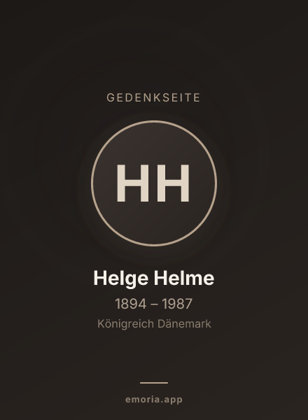 Gedenkportrait von Helge Helme
