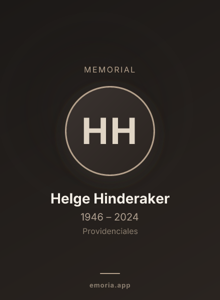 Memorial portrait of Helge Hinderaker
