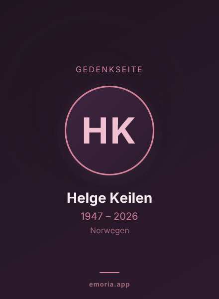 Gedenkportrait von Helge Keilen