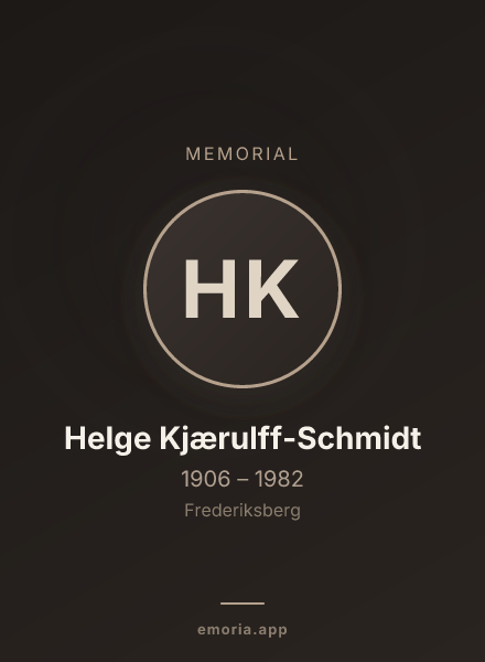 Memorial portrait of Helge Kjærulff-Schmidt