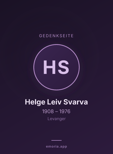 Gedenkportrait von Helge Leiv Svarva