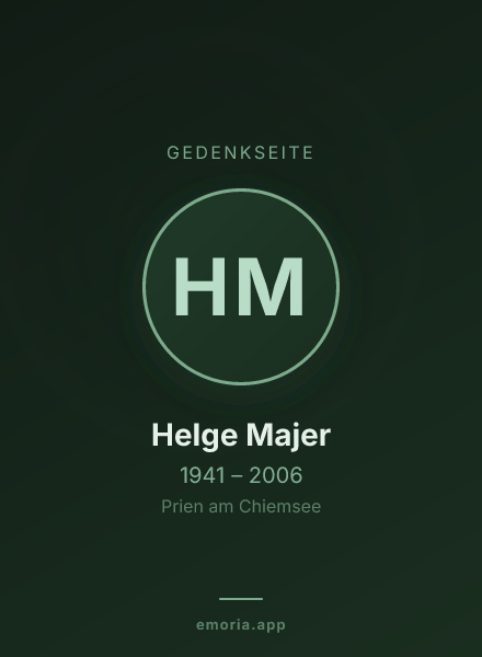 Gedenkportrait von Helge Majer