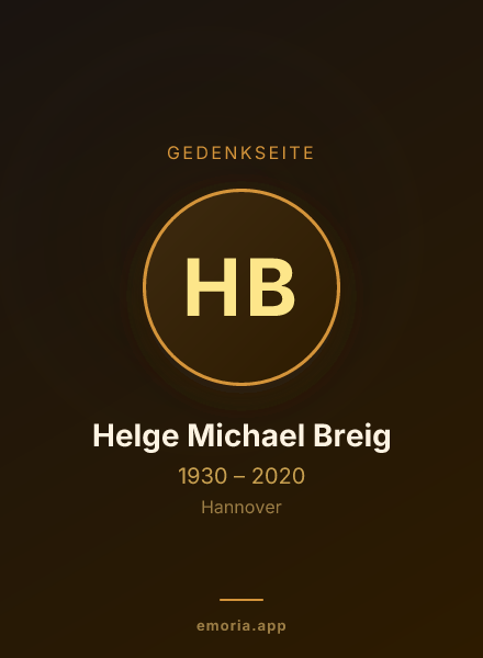 Gedenkportrait von Helge Michael Breig