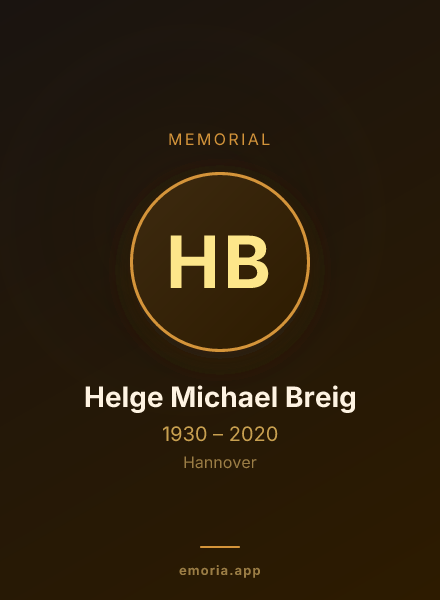 Memorial portrait of Helge Michael Breig