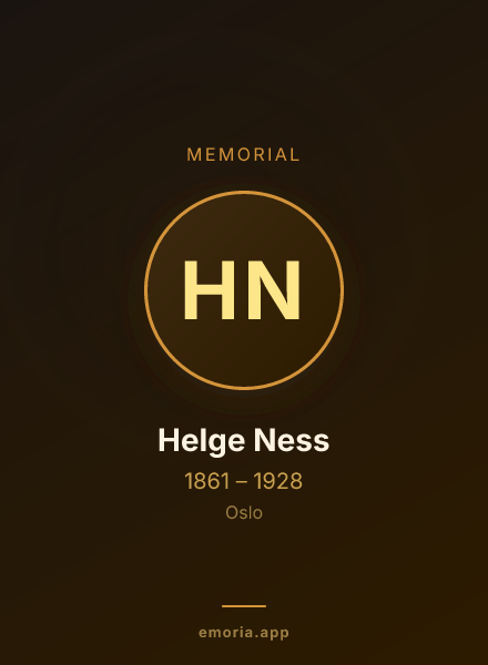 Memorial portrait of Helge Ness