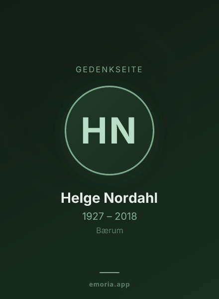 Gedenkportrait von Helge Nordahl