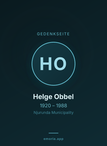 Gedenkportrait von Helge Obbel