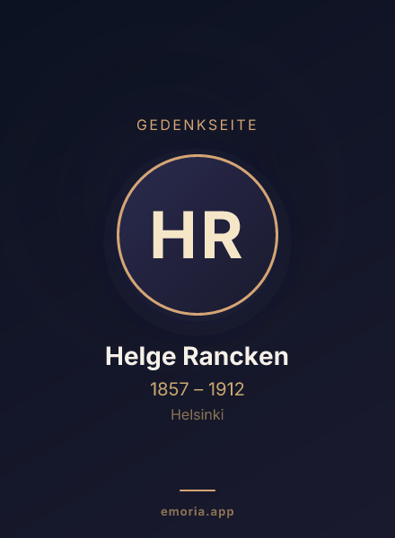 Gedenkportrait von Helge Rancken