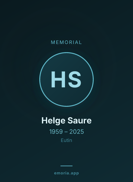 Memorial portrait of Helge Saure