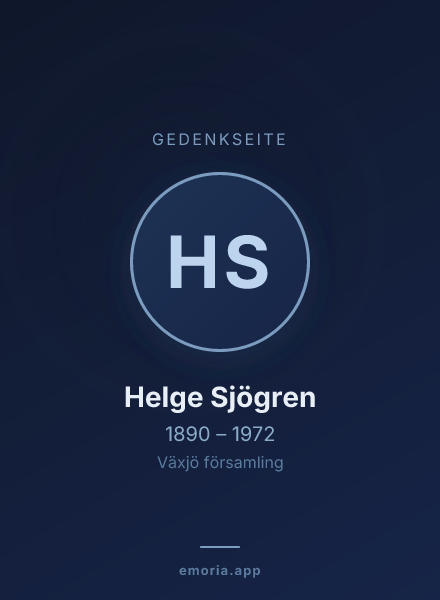 Gedenkportrait von Helge Sjögren