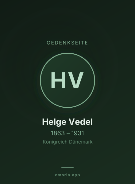Gedenkportrait von Helge Vedel