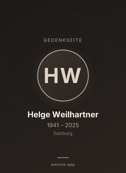 Gedenkportrait von Helge Weilhartner
