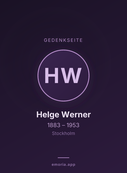 Gedenkportrait von Helge Werner