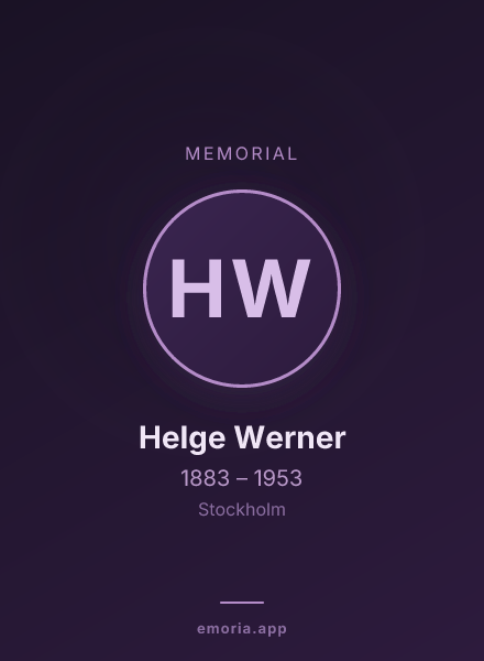 Memorial portrait of Helge Werner