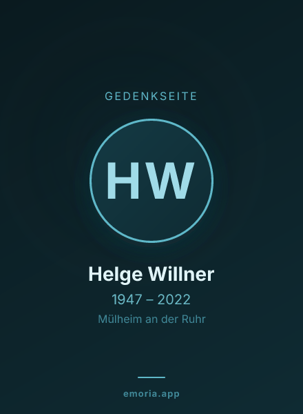 Gedenkportrait von Helge Willner
