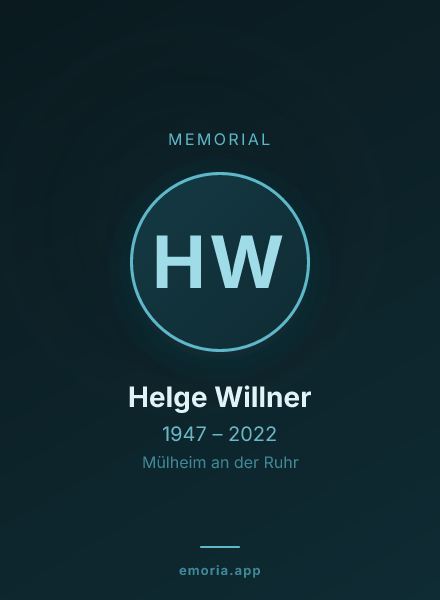 Memorial portrait of Helge Willner