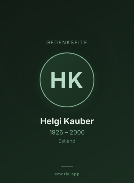 Gedenkportrait von Helgi Kauber