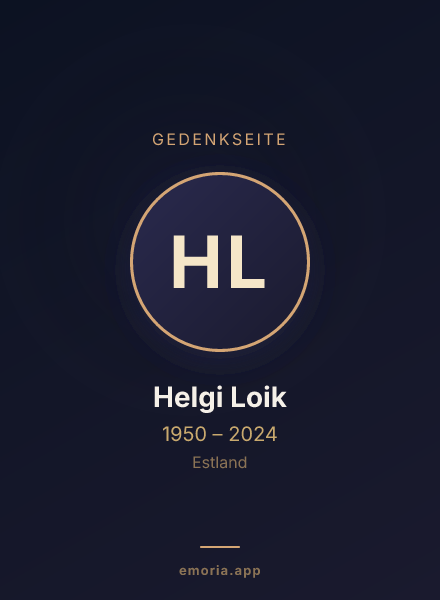 Gedenkportrait von Helgi Loik