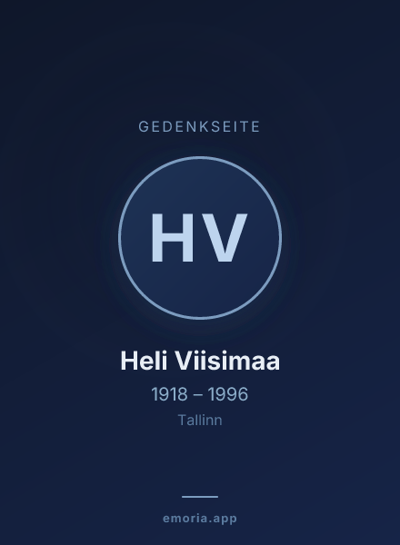 Gedenkportrait von Heli Viisimaa