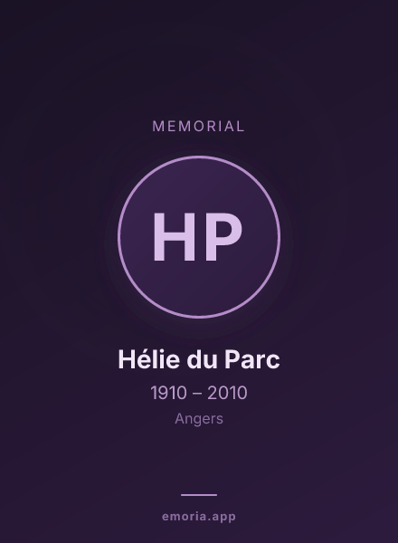 Memorial portrait of Hélie du Parc