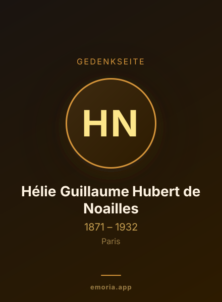 Gedenkportrait von Hélie Guillaume Hubert de Noailles