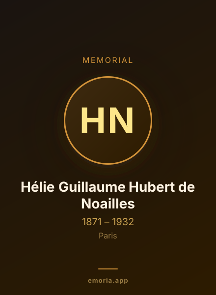Memorial portrait of Hélie Guillaume Hubert de Noailles