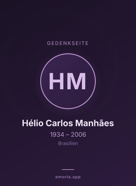 Gedenkportrait von Hélio Carlos Manhães