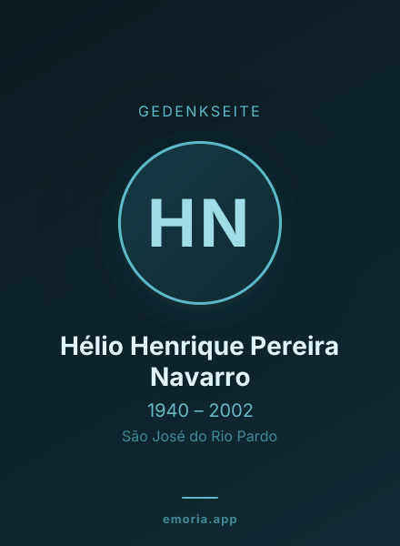 Gedenkportrait von Hélio Henrique Pereira Navarro