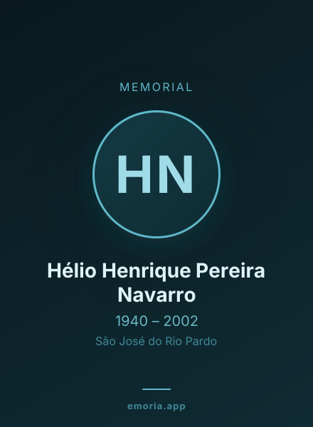 Memorial portrait of Hélio Henrique Pereira Navarro