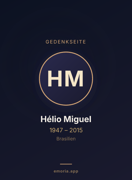 Gedenkportrait von Hélio Miguel