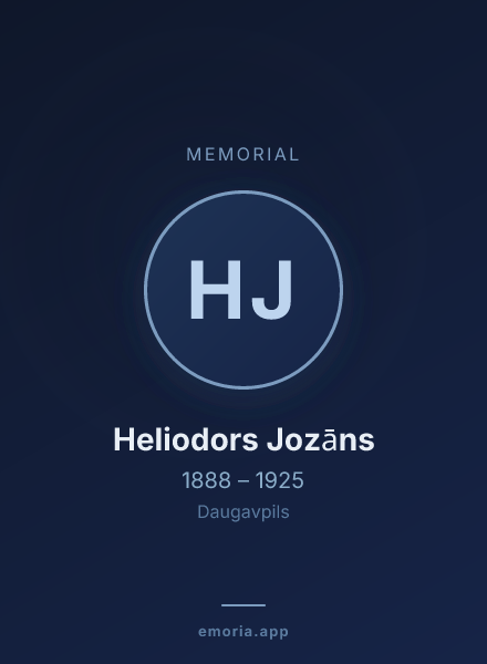 Memorial portrait of Heliodors Jozāns