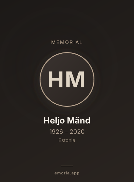 Memorial portrait of Heljo Mänd