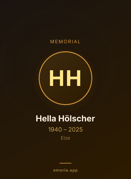 Memorial portrait of Hella Hölscher