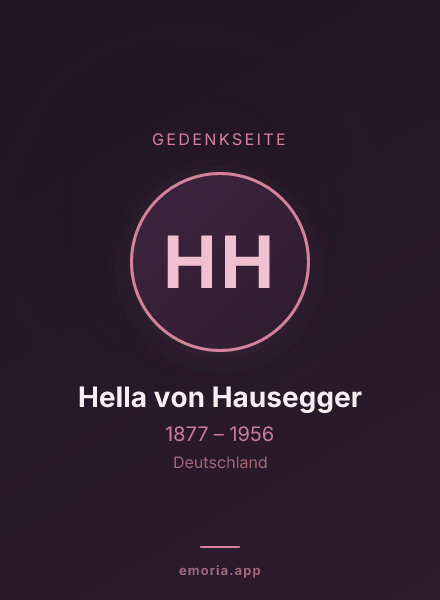 Gedenkportrait von Hella von Hausegger