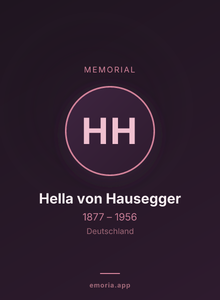 Memorial portrait of Hella von Hausegger