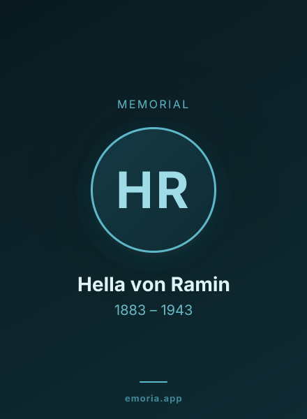 Memorial portrait of Hella von Ramin