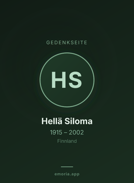 Gedenkportrait von Hellä Siloma