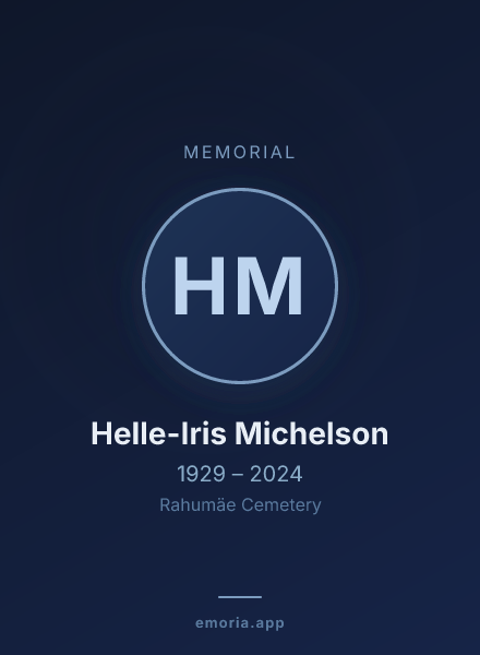 Memorial portrait of Helle-Iris Michelson