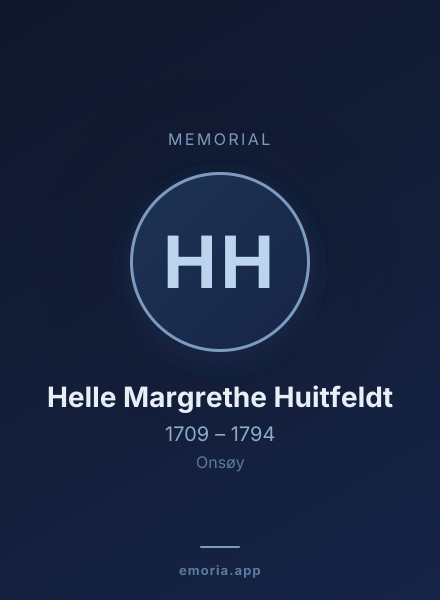 Memorial portrait of Helle Margrethe Huitfeldt