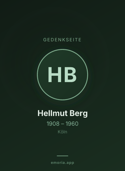 Gedenkportrait von Hellmut Berg