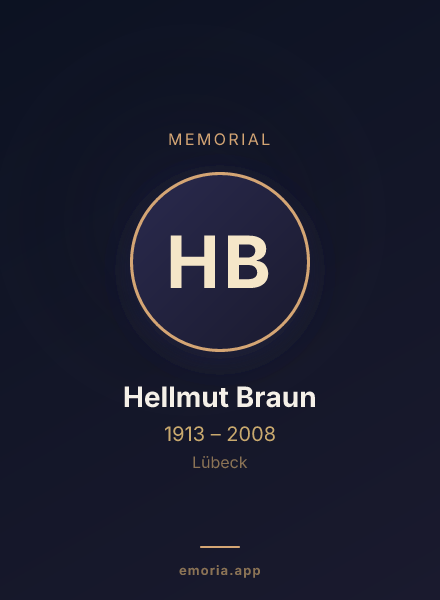 Memorial portrait of Hellmut Braun