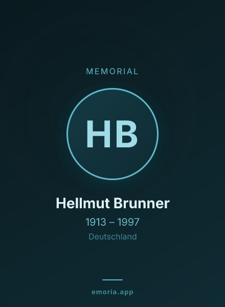Memorial portrait of Hellmut Brunner
