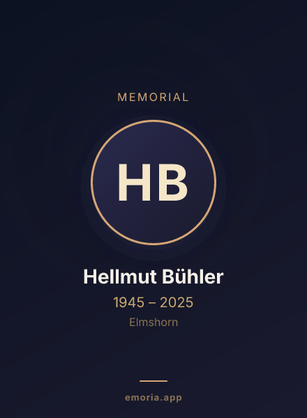 Memorial portrait of Hellmut Bühler