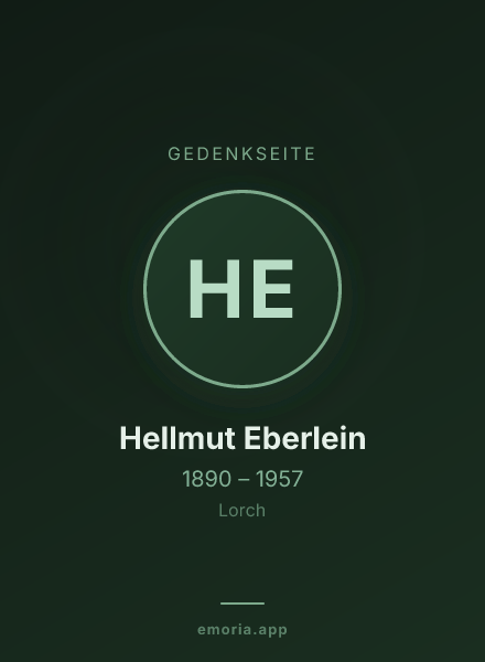 Gedenkportrait von Hellmut Eberlein
