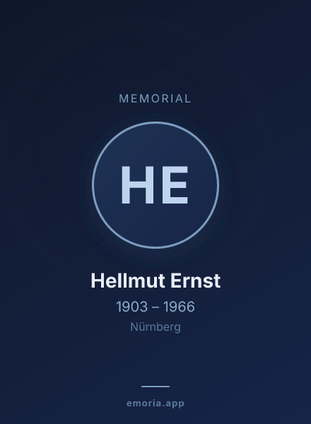 Memorial portrait of Hellmut Ernst