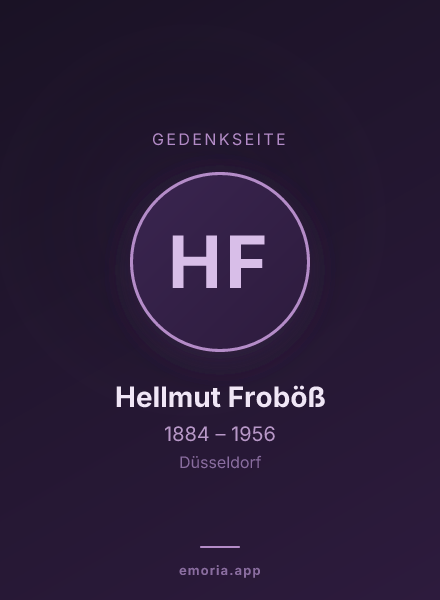 Gedenkportrait von Hellmut Froböß